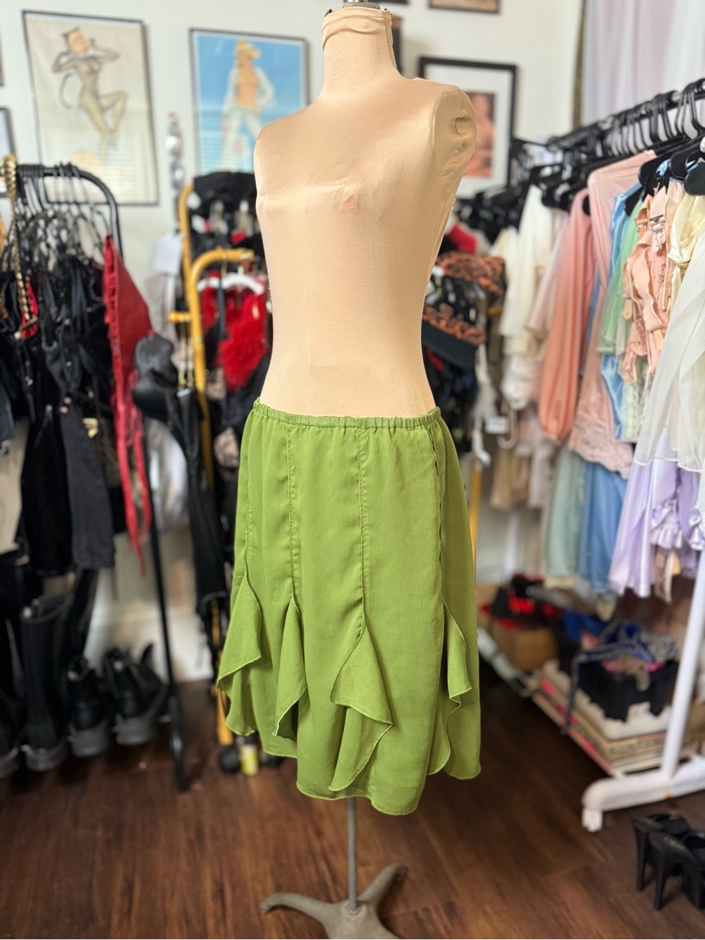 Vintage 1990’s - 2000’s Y2K Whimsigoth Fairy Cottagecore Green READ DESCRIPTION